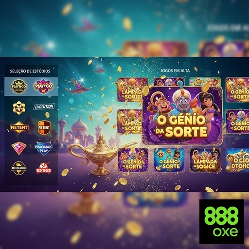 Interface com jogos de slot e bônus personalizados no 888oxe.