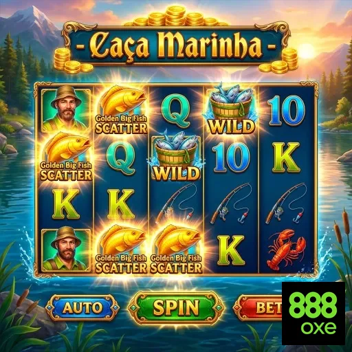Tela do jogo Caça Marinha da 888oxe destacando símbolos.