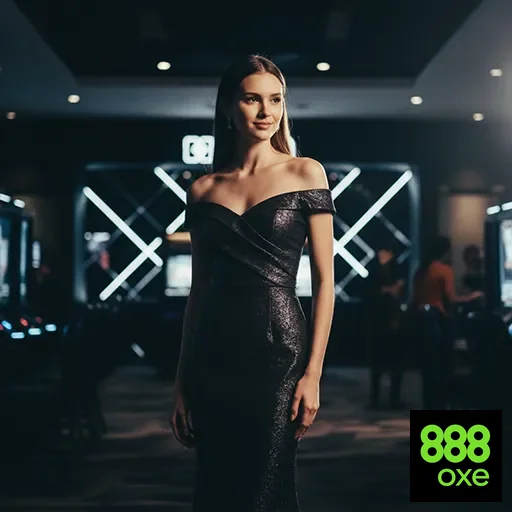 Jogadora em área VIP da 888oxe com jogos ao vivo.
