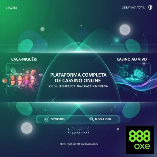 Imagem da plataforma 888oxe com jogos de cassino online.