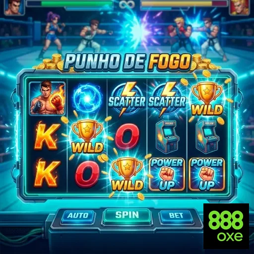 Tela do slot 'Punho de Fogo' do cassino 888oxe.
