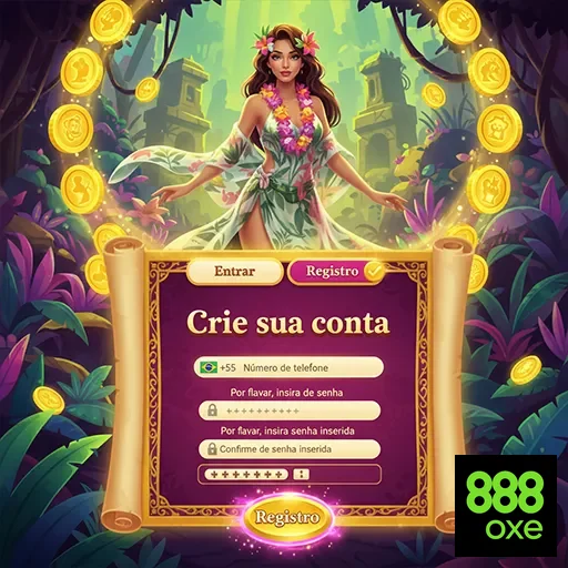 Interface do 888oxe para registro de conta VIP na plataforma.