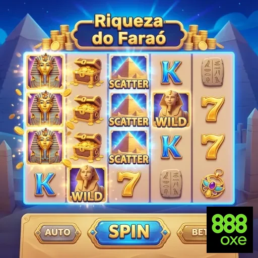 Slots do jogo 'Riqueza do Faraó' no site 888oxe