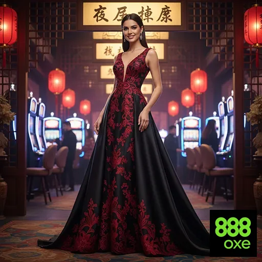 Modelo elegante em cassino da 888oxe com jogos de slots.
