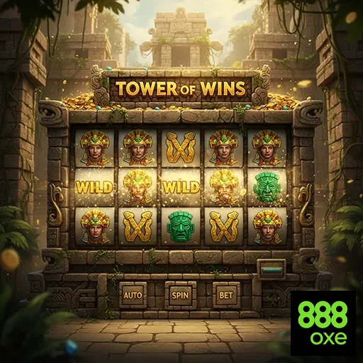 Slot Tower of Wins do 888oxe com símbolos e prêmios exclusivos.