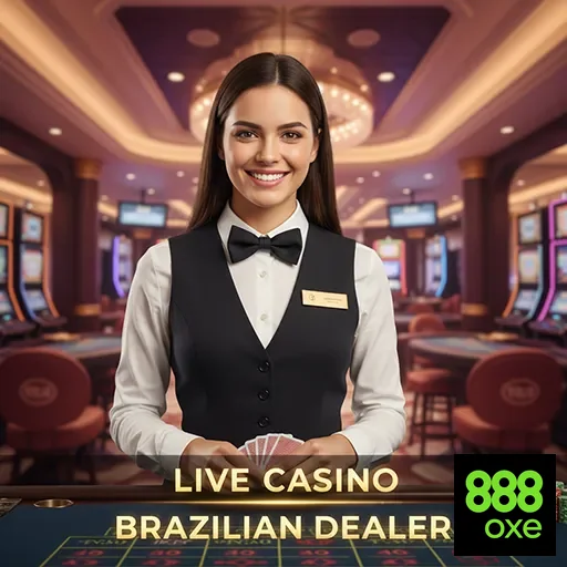 Dealer brasileiro em cassino ao vivo na 888oxe.